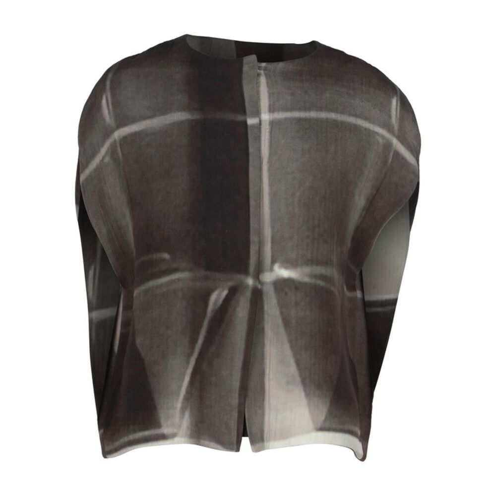 Marni Checkered Top in Grey Viscose